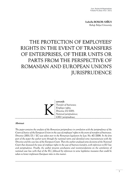 Volume VI, Law, Society & Organisations