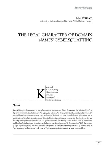 Volume VI, Law, Society & Organisations